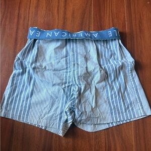 American Eagle Outfitters Light Blue Striped Boxers